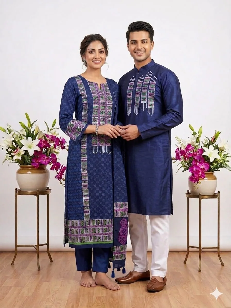 Eid Couple Outfit Size ও Color Guide Bangladesh